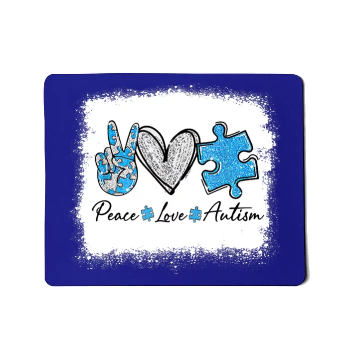 Peace Love Autism Autism Awareness Month Puzzle Piece Cool Gift Mousepad