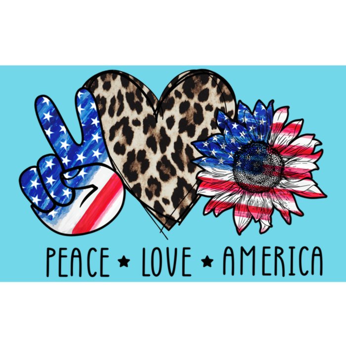 Peace Love America Independence Day 4th Of July Us Gift Bumper Sticker