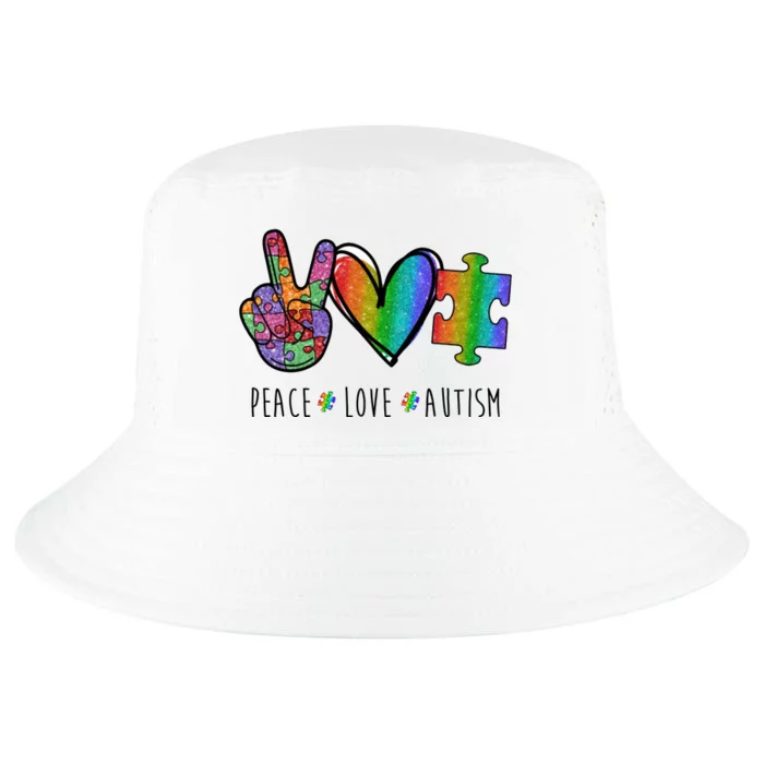 Peace Love Autism Colorful Cool Comfort Performance Bucket Hat