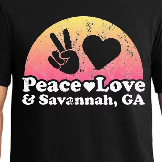 Peace Love and Savannah GA Georgia Pajama Set