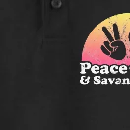 Peace Love and Savannah GA Georgia Dry Zone Grid Performance Polo