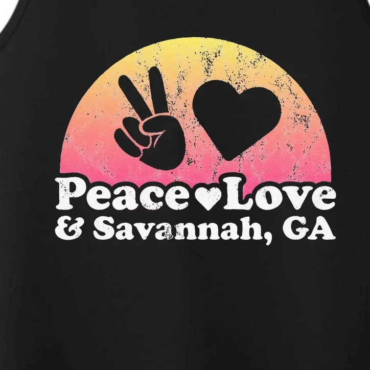 Peace Love and Savannah GA Georgia Performance Tank