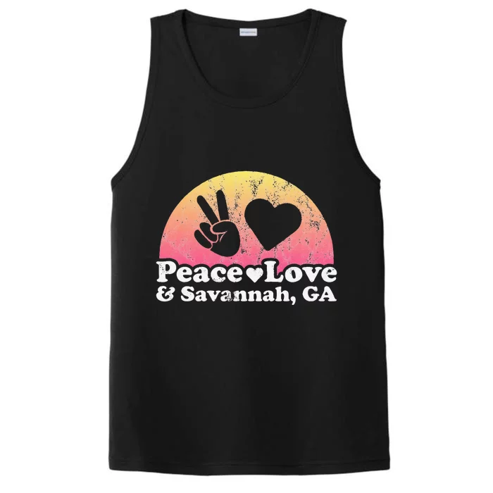 Peace Love and Savannah GA Georgia Performance Tank