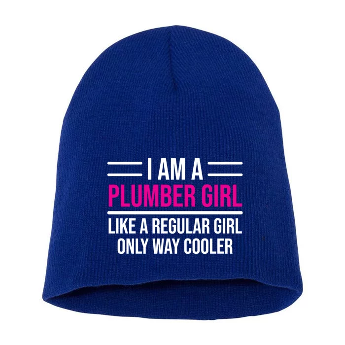 Plumber Like A Regular Cool Plumbing Cute Gift Short Acrylic Beanie