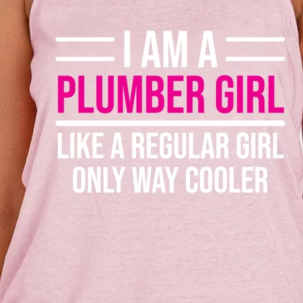 Plumber Like A Regular Cool Plumbing Cute Gift Women's Knotted Racerback Tank