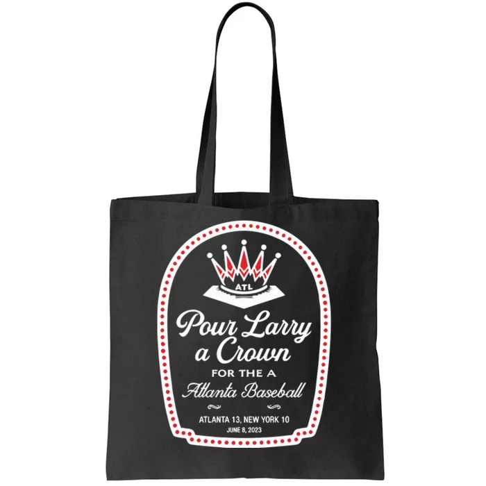 Pour Larry A Crown Atlanta Baseball Tote Bag