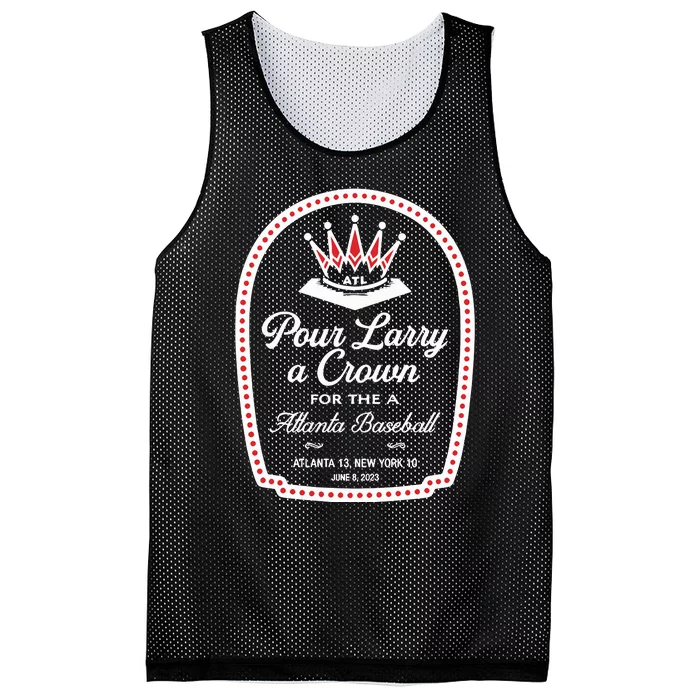 Pour Larry A Crown Atlanta Baseball Mesh Reversible Basketball Jersey Tank