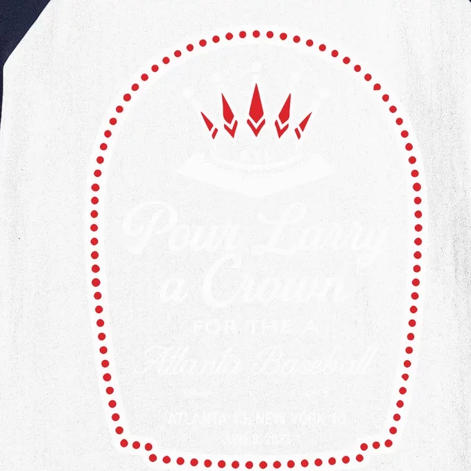 Pour Larry A Crown Atlanta Baseball Baseball Sleeve Shirt