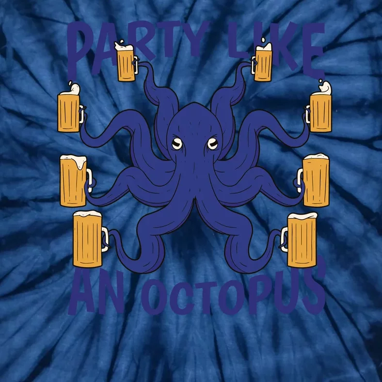 Party Like An Octopus Beer Tie-Dye T-Shirt