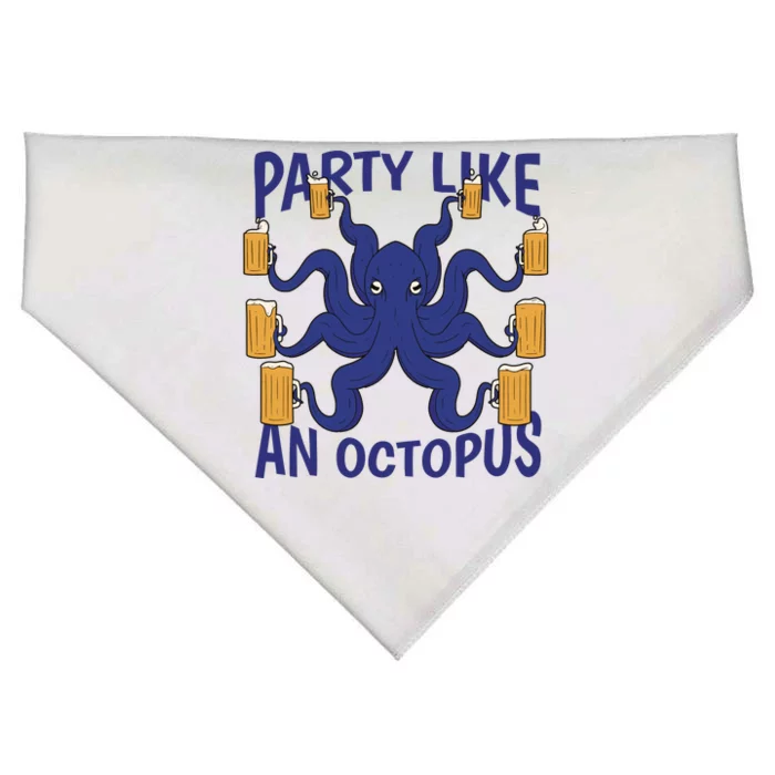 Party Like An Octopus Beer USA-Made Doggie Bandana