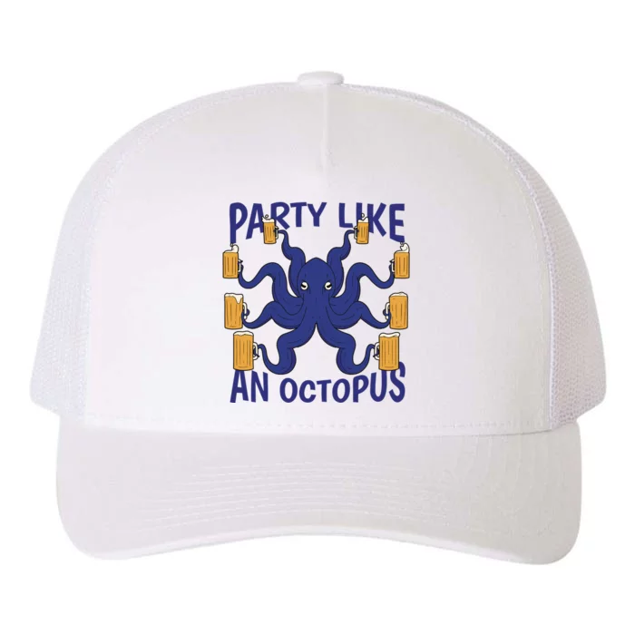 Party Like An Octopus Beer Yupoong Adult 5-Panel Trucker Hat