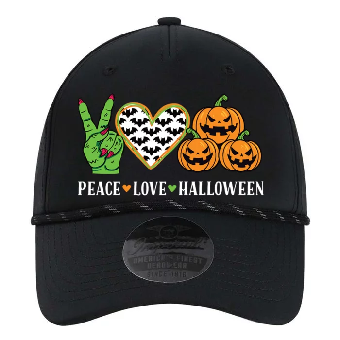 Peace Love And Halloween Pumpkin Zombie Hand Gift Performance The Dyno Cap