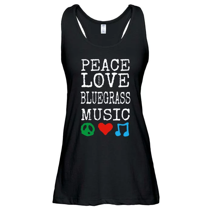 Peace Love And Bluegrass Music Bluegrass Ladies Essential Flowy Tank