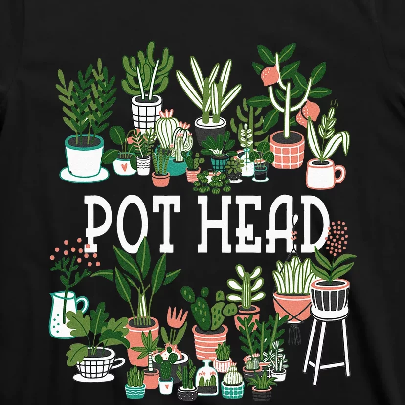 Plant Lover And Gardener Pot Head Succulent T-Shirt