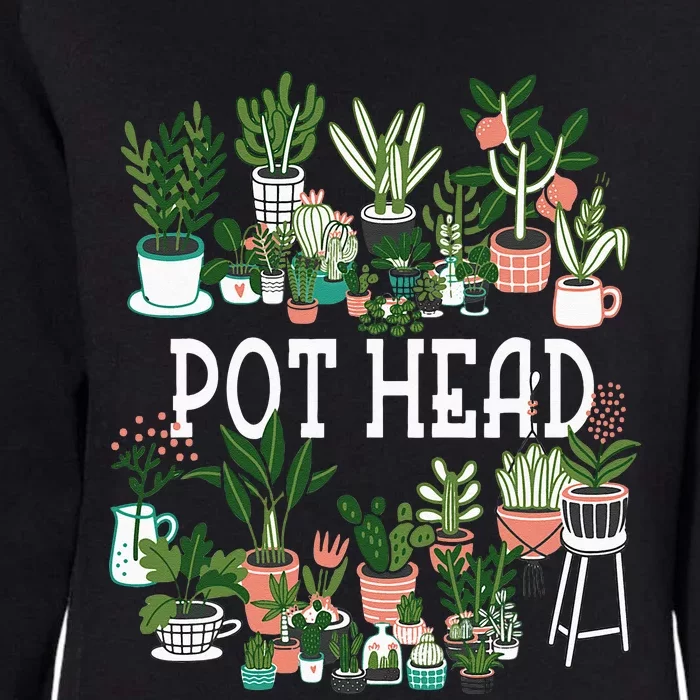 Plant Lover And Gardener Pot Head Succulent Womens California Wash Sweatshirt