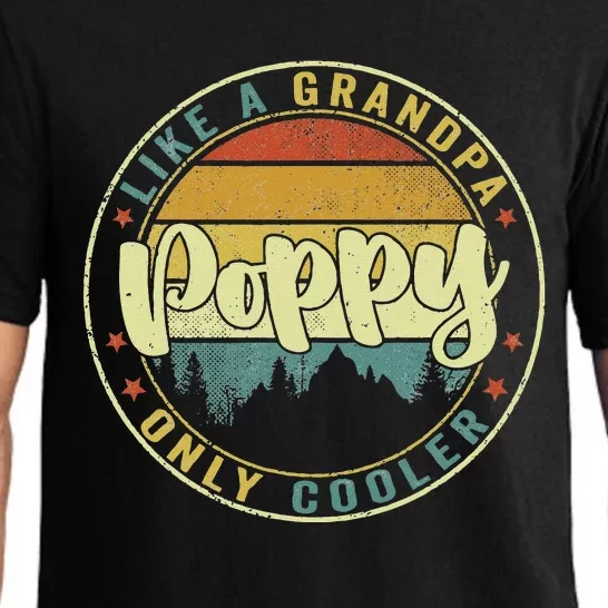 Poppy Like A Grandpa Only Cooler Funny Dad Poppy Fathers Day Pajama Set