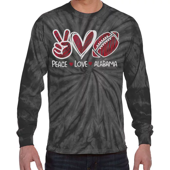 Peace Love Alabama Tie-Dye Long Sleeve Shirt