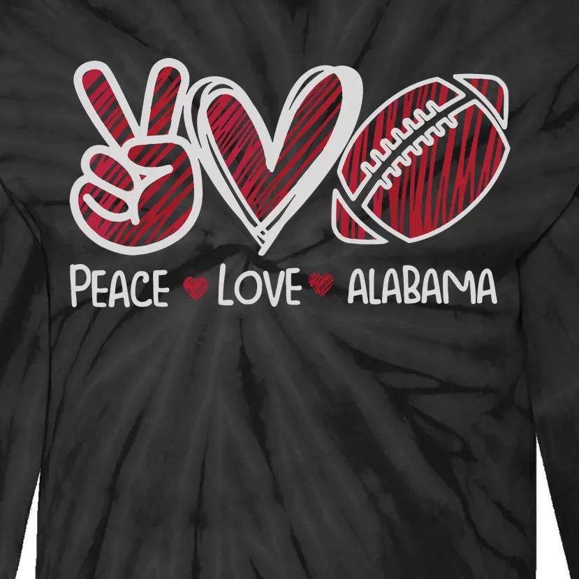 Peace Love Alabama Tie-Dye Long Sleeve Shirt