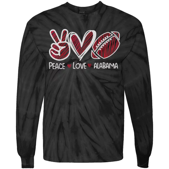 Peace Love Alabama Tie-Dye Long Sleeve Shirt