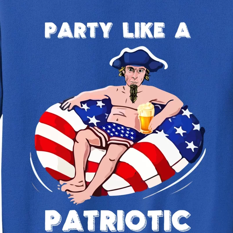 Party Like A Patriotic Beer Lover 4th Of July Pool Party Gift Sweatshirt