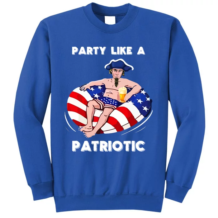 Party Like A Patriotic Beer Lover 4th Of July Pool Party Gift Sweatshirt