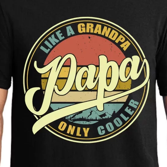 PAPA Like A Grandpa ONLY COOLER Funny Dad Papa Definition Pajama Set