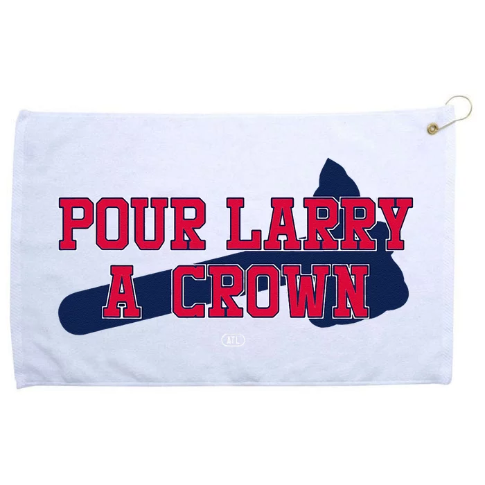 POUR LARRY A CROWN Home Run Celebration Funny Grommeted Golf Towel