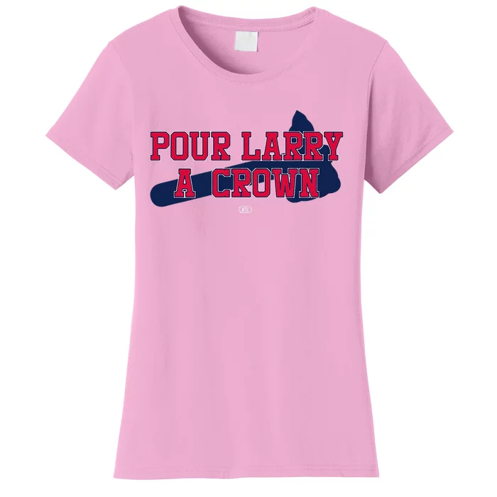 POUR LARRY A CROWN Home Run Celebration Funny Women's T-Shirt