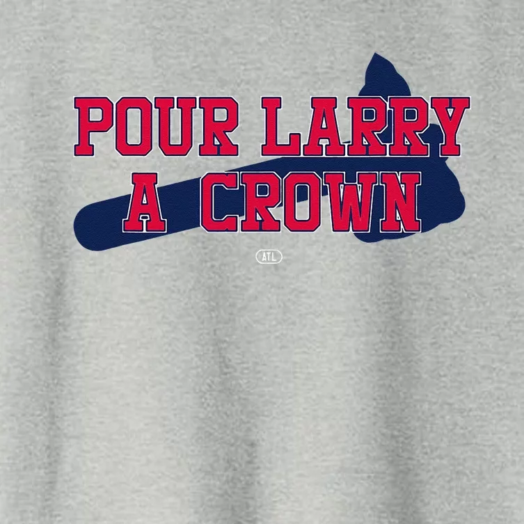 POUR LARRY A CROWN Home Run Celebration Funny Women's Crop Top Tee