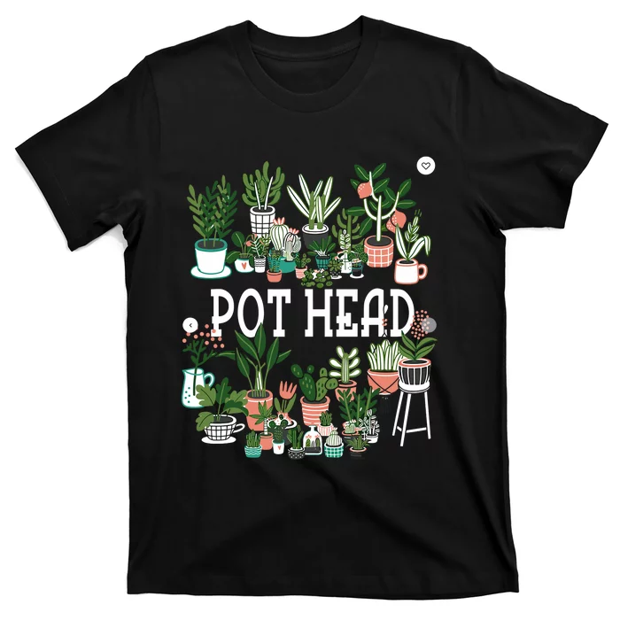 Plant Lover And Gardener Pot Head Succulent T-Shirt