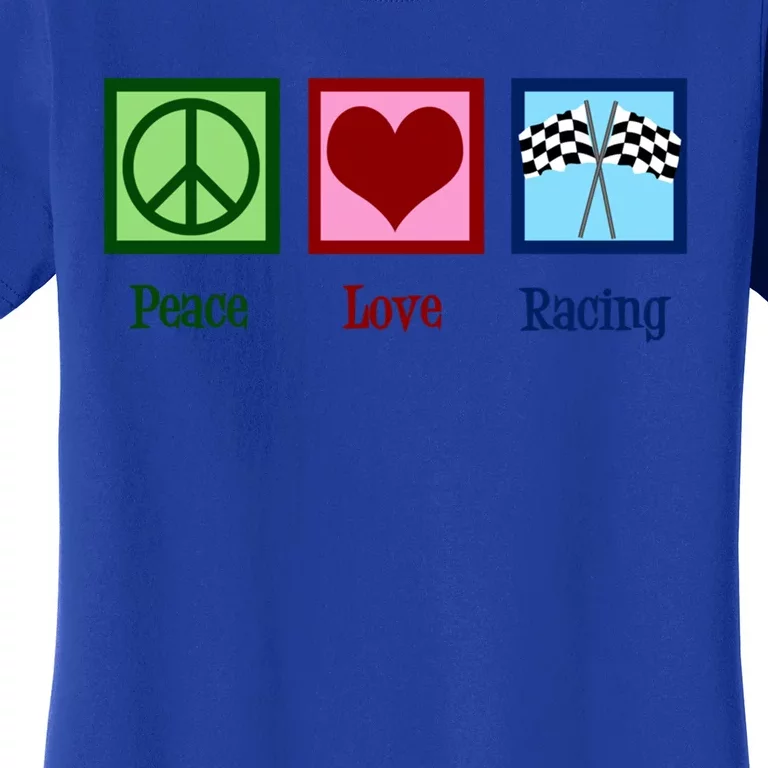 Peace Love Auto Racing Gift Women's T-Shirt