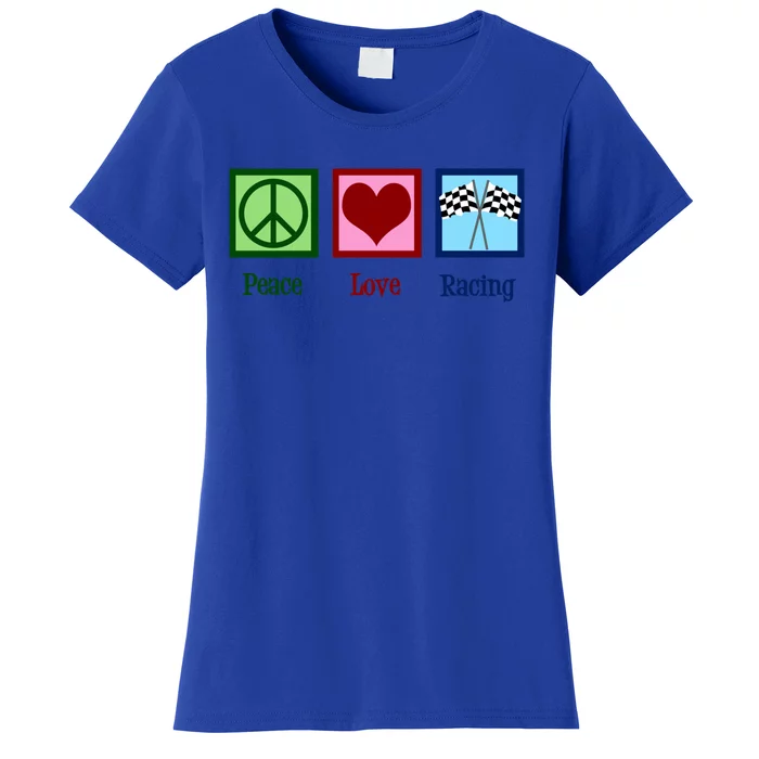 Peace Love Auto Racing Gift Women's T-Shirt