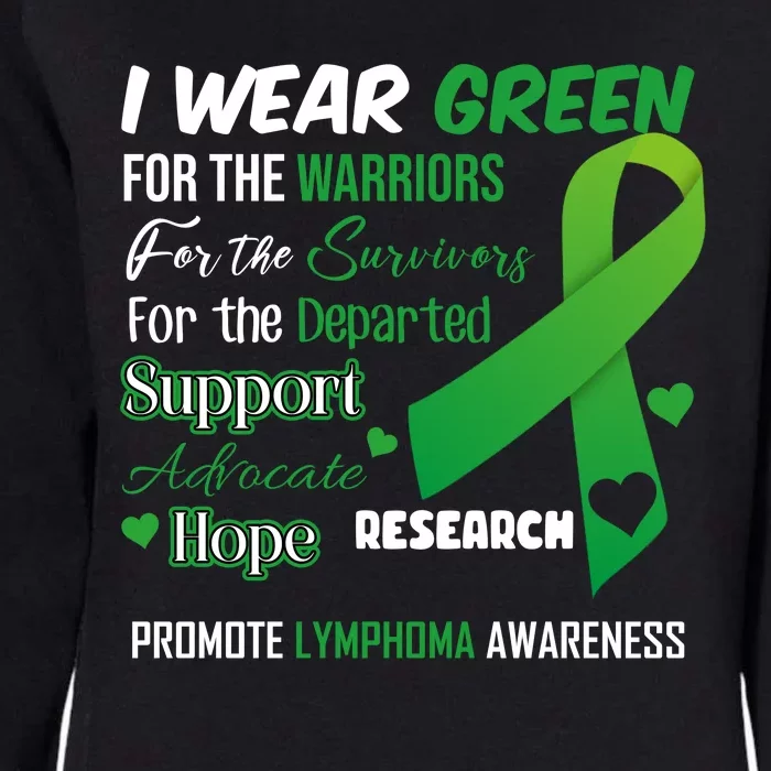 Promote Lymphoma Awareness Wear Green Womens California Wash Sweatshirt