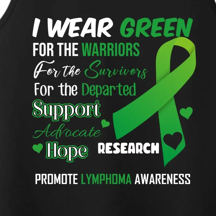 Promote Lymphoma Awareness Wear Green Performance Tank