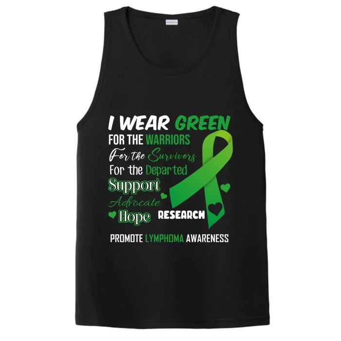 Promote Lymphoma Awareness Wear Green Performance Tank