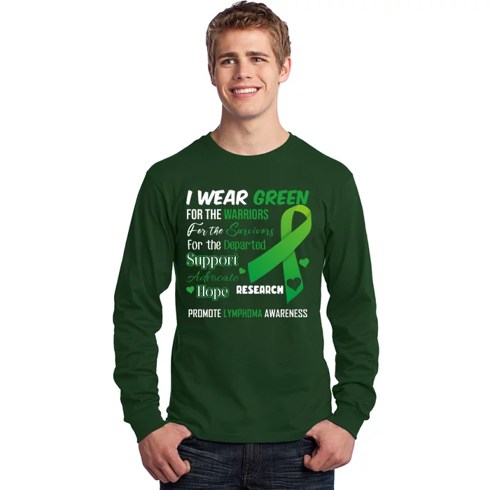 Promote Lymphoma Awareness Wear Green Long Sleeve Shirt