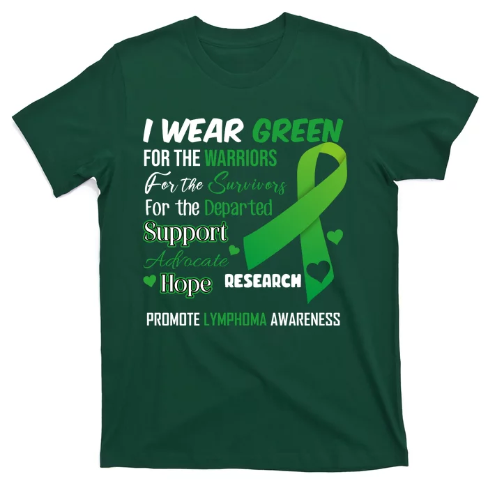 Promote Lymphoma Awareness Wear Green T-Shirt