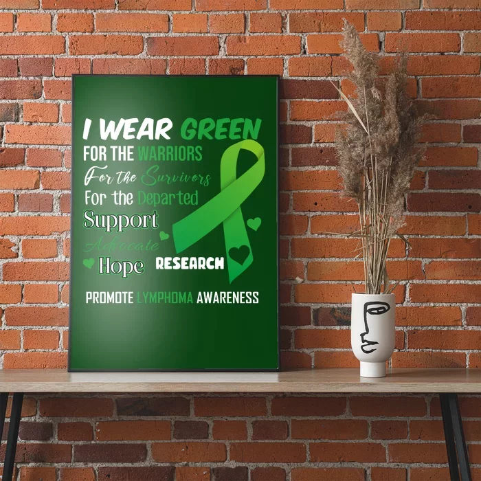 Promote Lymphoma Awareness Wear Green Poster