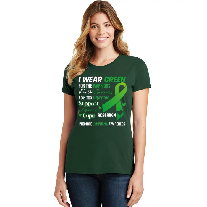 Promote Lymphoma Awareness Wear Green Women's T-Shirt