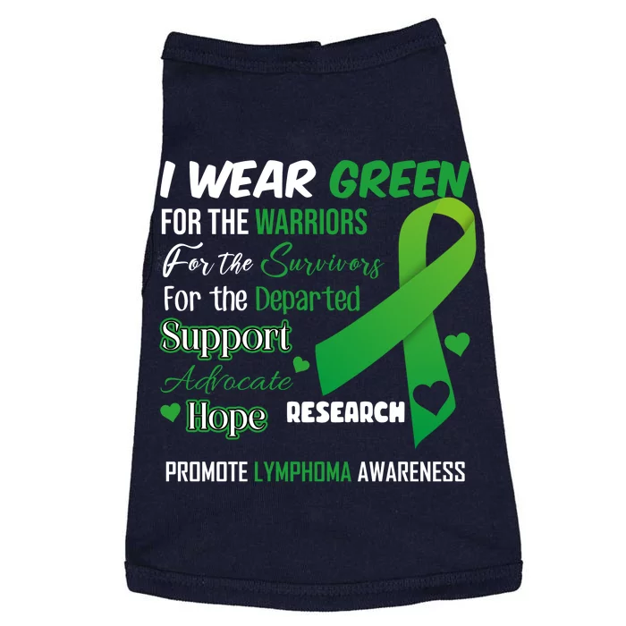 Promote Lymphoma Awareness Wear Green Doggie Tank