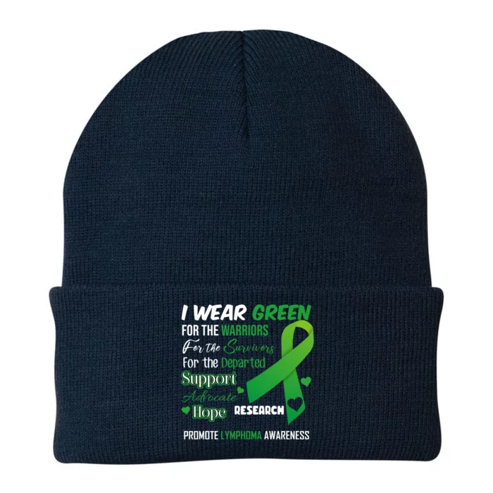 Promote Lymphoma Awareness Wear Green Knit Cap Winter Beanie