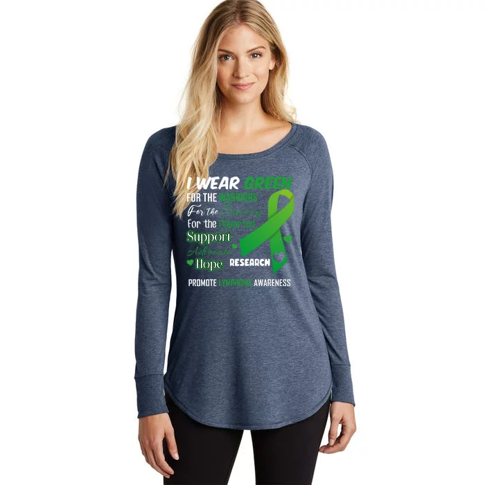 Promote Lymphoma Awareness Wear Green Women's Perfect Tri Tunic Long Sleeve Shirt