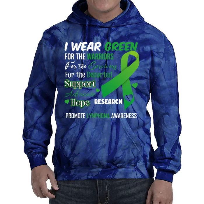 Promote Lymphoma Awareness Wear Green Tie Dye Hoodie