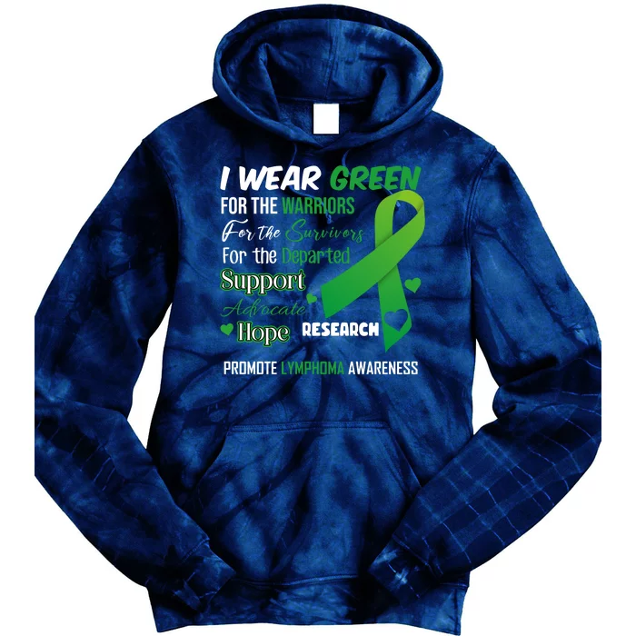 Promote Lymphoma Awareness Wear Green Tie Dye Hoodie