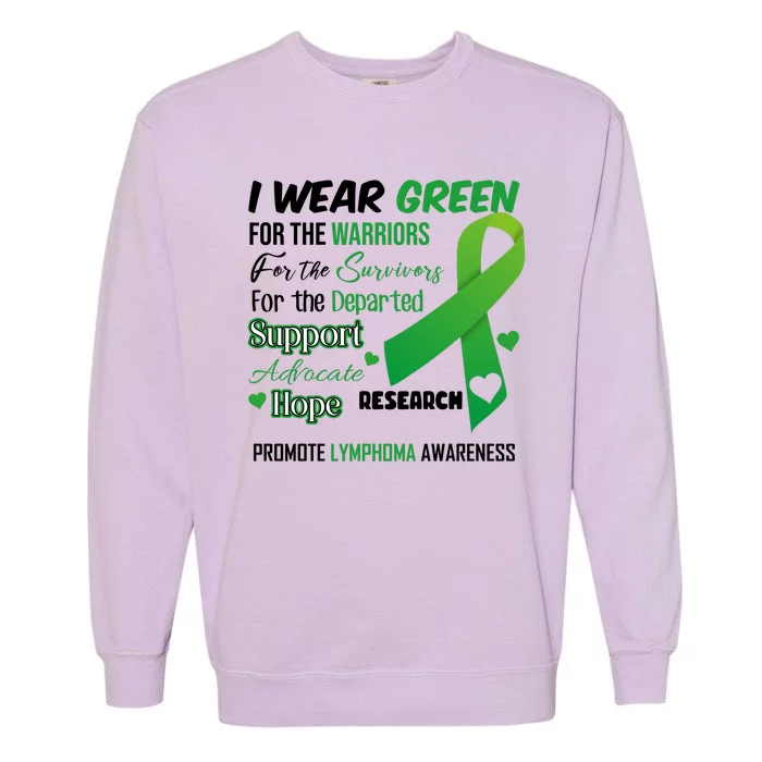 Promote Lymphoma Awareness Wear Green Garment-Dyed Sweatshirt