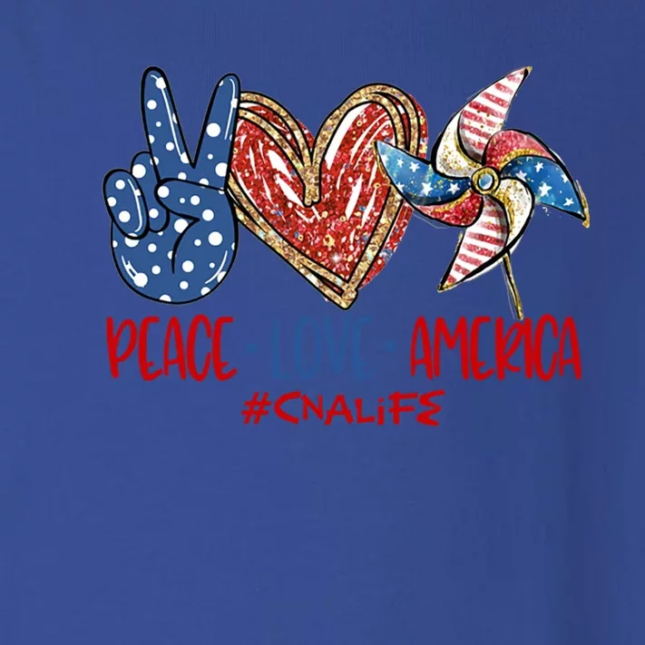 Peace Love America Cna Life Meaningful Gift Toddler Long Sleeve Shirt