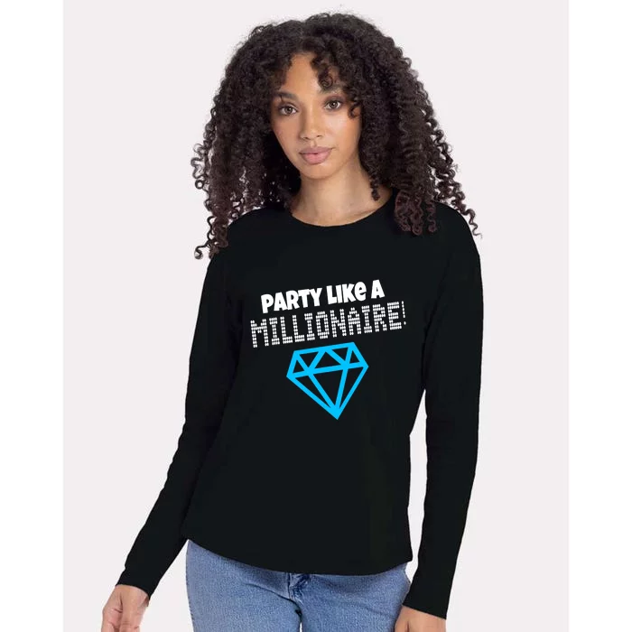 Party Like A Millionaire Scene Emo Womens Cotton Relaxed Long Sleeve T-Shirt