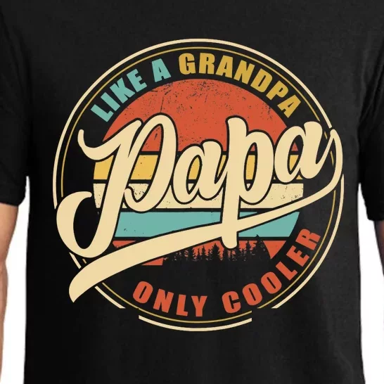 PAPA like a Grandpa ONLY COOLER Funny Dad Papa Definition Tank Top Pajama Set