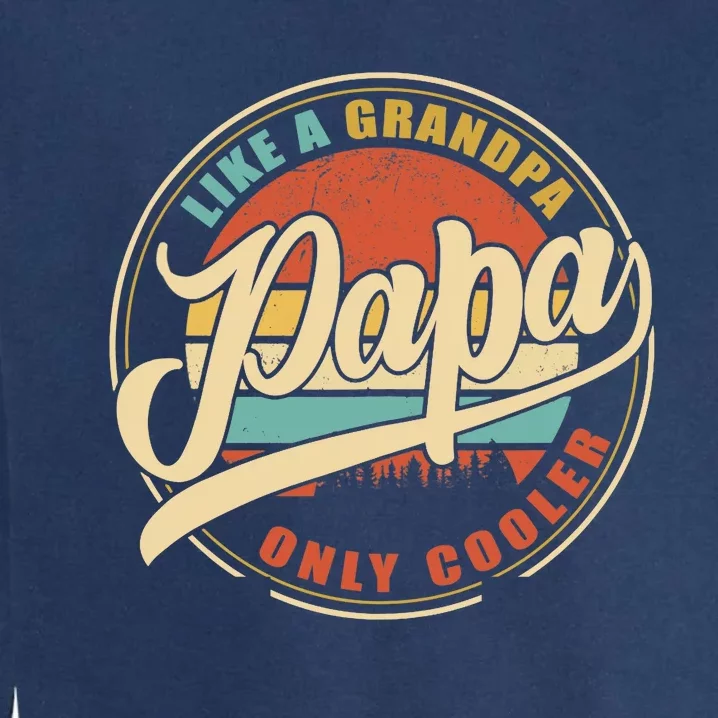 PAPA like a Grandpa ONLY COOLER Funny Dad Papa Definition Tank Top Garment-Dyed Sweatshirt