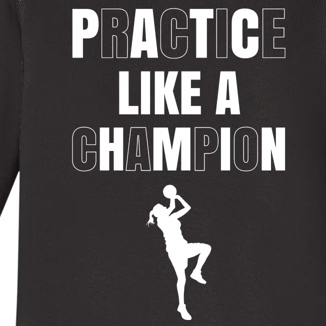 Practice Like A Champion Baby Long Sleeve Bodysuit